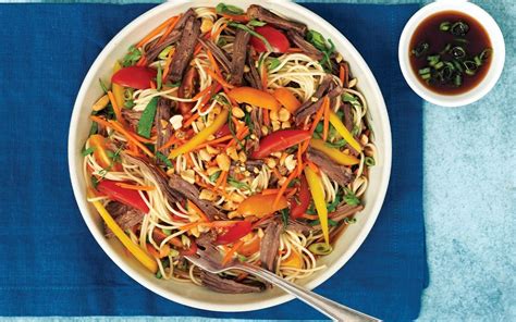 Warm Thai Noodle Salad With Beef And Fresh Herbs Parade