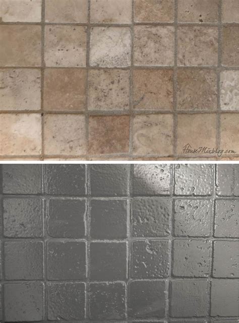 How To Paint Bathroom Tile Floor Shower Backsplash House Mix
