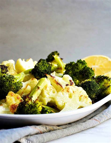 Roasted Broccoli And Cauliflower Pinch And Swirl