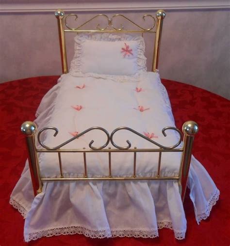 american girls samantha brass bed with bedding retired beautiful doll bed brass bed