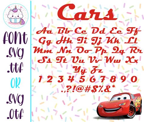 Cars Font Svg Cars Letters Svg Cars Alphabet Svg Cars Etsy The Best