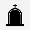 Cementerio Glifo Icono Negro PNG , Imágenes Prediseñadas De Lápida ...