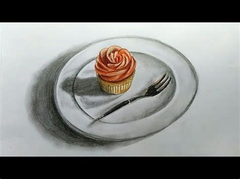 How To Draw A Realistic Cake By Colour Pencil Step By Step Cake