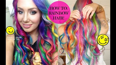 How To Rainbow Hair At Home Diy Jade Madden Youtube