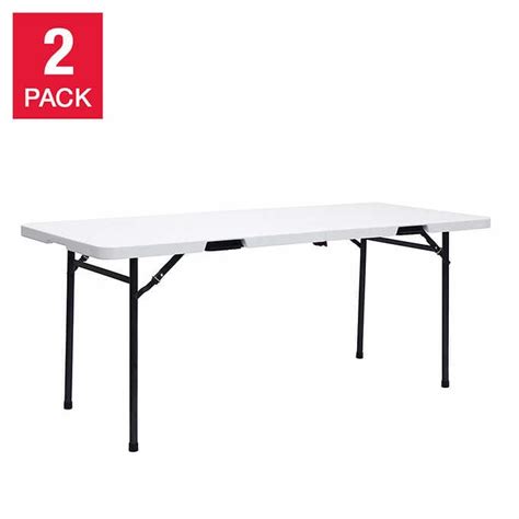 Lifetime 4 Foot Commercial Adjustable Height Folding Table 2 Pack