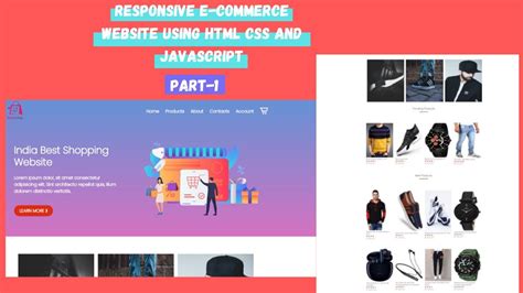 How To Make A Responsive E Commerce Website Using HTML CSS And