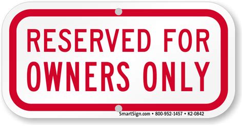 Reserved For Owners Only Supplemental Parking Sign Sku K2 0842