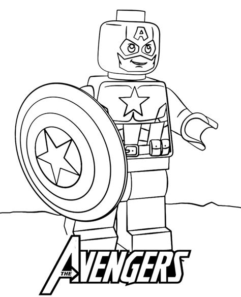 Lego Avengers Kapitan Ameryka Kolorowanka Kolorowanki Do Druku E My