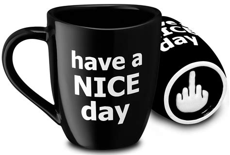 buy funny coffee mug with middle finger on the bottom funny ts for women gag ts for