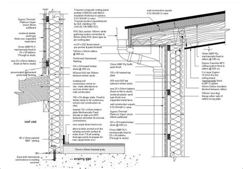 Pitched green/turf roof apex/edge detail. 【Roof & Wall Section Details】 -Download CAD Details ...