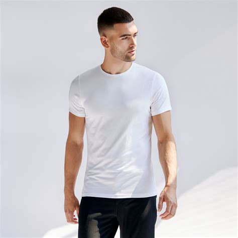 Mens Crew Neck Relaxed White T Shirt Made Of Organic Cotton Bread