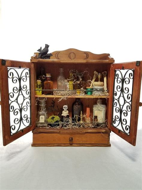 Etsy Listing Listing 588922192 Witches Apothecary Display Cabinet Display