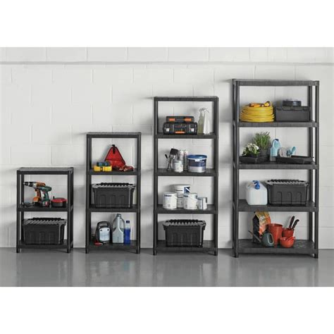 Buy Extra Heavy Duty 5 Tier Plastic Garage Shelving Storage Unit