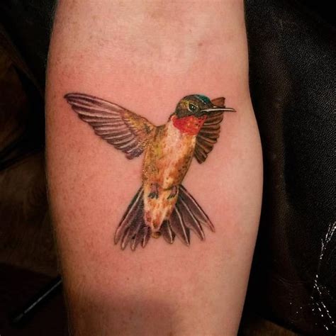 Realistic Hummingbird Tattoo By Devin Zimmerman Hummingbird Tattoo