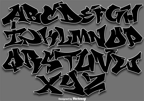 Molde De Letras Do Alfabeto Doodle Lettering Graffiti