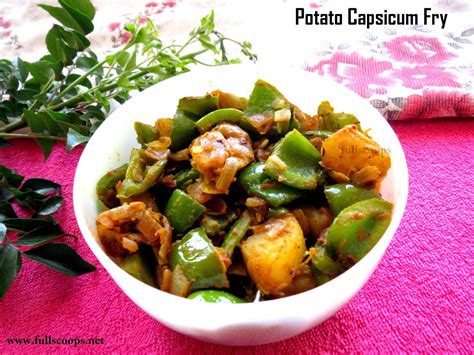 Potato And Capsicum Fry Recipe ~ Full Scoops A Food Blog With Easy