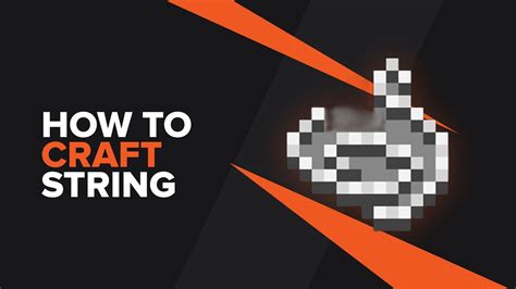 How To Make String In Minecraft Youtube