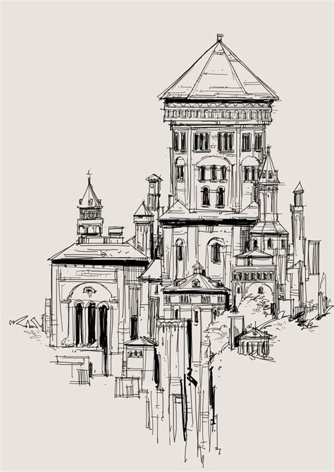 Daily Sketch Romanesque Architecture George Brad On Artstation At