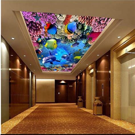 3d Room Wallpaper Custom Mural Non Woven Wall Sticker Undersea World