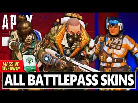 Apex Legends ALL Season BATTLEPASS SKINS REVEALED YouTube