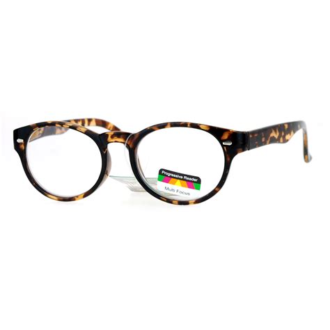 Sa106 Oval Horn Rim Multi 3 Focus Progressive Reading Glasses Ebay