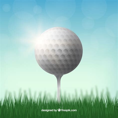 Free Vector Realistic Golf Ball Design