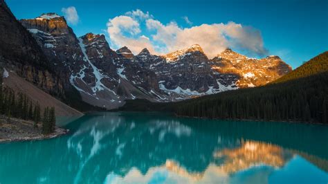 Moraine Lake Wallpaper 4k Alberta Canada Mountain Range Daftsex Hd