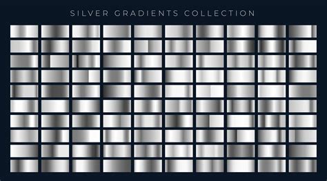 Big Set Of Silver Or Platinum Gradients Download Free Vector Art
