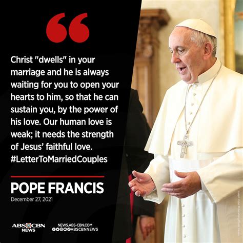 Pope Francis Reminds Married Couples That Jesus Has A Vital Role In Their Relationships Abs