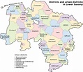 Map of Lower Saxony with the district boundaries (With images) | Lower ...