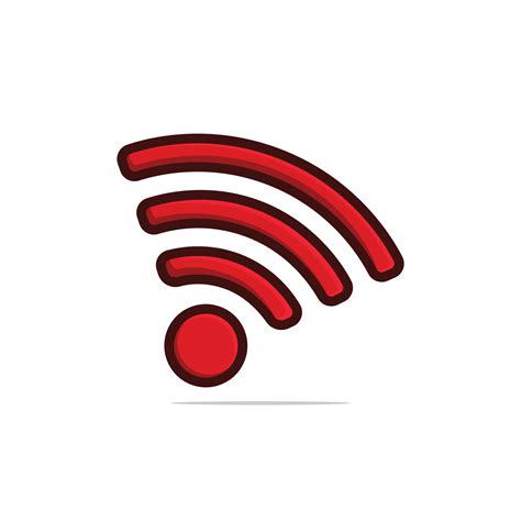 Wifi Network Icon In Red Color Style Connection And Network Icon