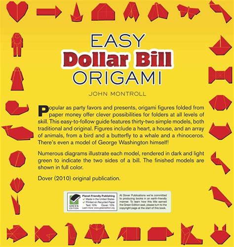 Welcome To Dover Publications Dollar Bill Origami Welcome To Dover