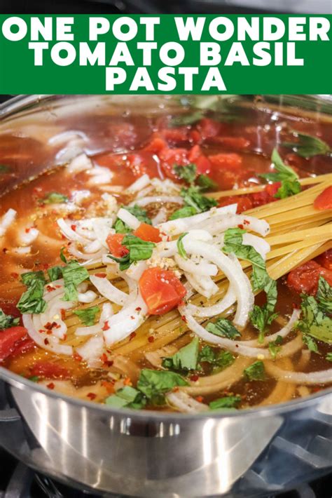 One Pot Wonder Tomato Basil Pasta Domestic Superhero