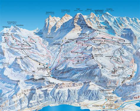 Plan Des Pistes Jungfrau Region Suisse