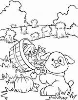 Coloring Farm Printable Dog Crops Farmer Harvest Getdrawings Getcolorings sketch template