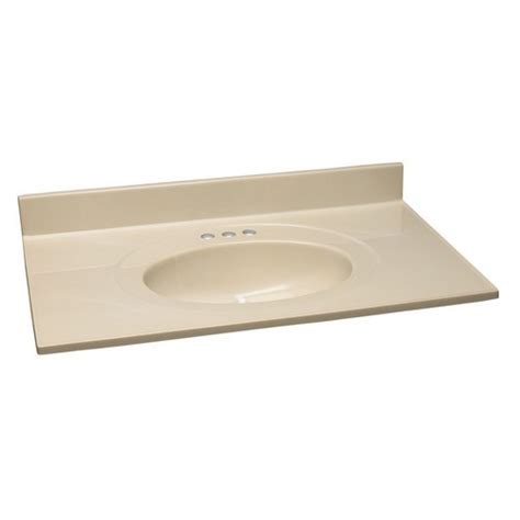 19 oval, white on white. Design House 551119 Single Bowl Marble Vanity Top, 31-Inch by 19-Inch, Solid White Bone ...