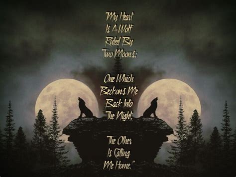 My Heart Is A Wolf Ruled By Two Moons One Which Beckons Me Etsy