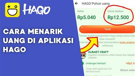 Cara Menarik Uang Di Hago