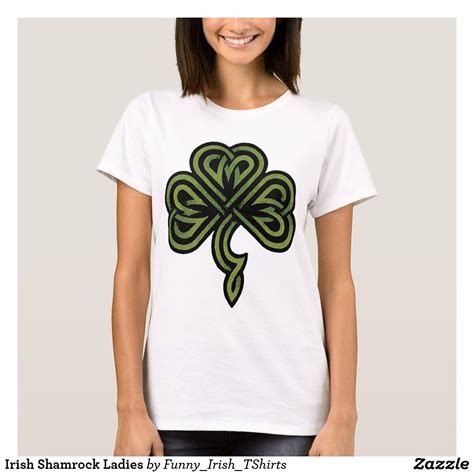 Irish Shamrock Ladies T Shirt In 2020 T Shirts For Women