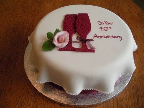 30 Best Images About Ruby Anniversary Cake Ideas On Pinterest