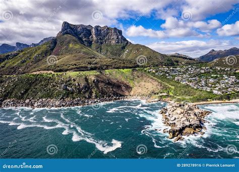 Aerial View Of Llandudno Beach In Cape Town South Africa Stock Photo