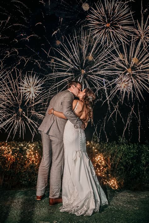 Fireworks With Bride And Groom At Destination Wedding Jenna Leigh Photography Wedding