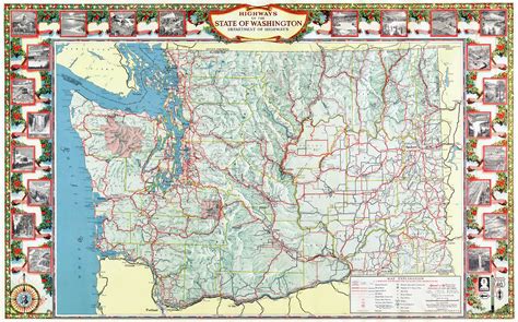 Washington Highway Wall Map Images And Photos Finder