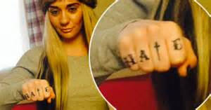 Josie Cunningham Gets Hate Tattooed Across Her Fingers After Sparking