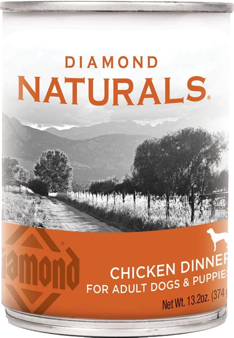 Diamond puppy formula is formulated to meet the nutritional levels established by the aafco dog food nutrient profiles for all life stages including growth of large size dogs (70 lbs. DIAMOND Naturals Chicken Dinner Adult & Puppy Canned Dog ...