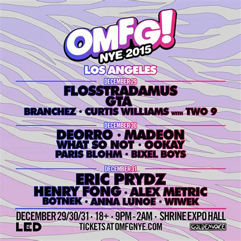 Ticket Giveaway Omfg Nye La With Eric Prydz Henry Fong Alex Metric