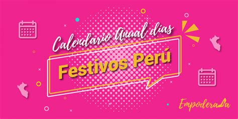 Calendario Anual Días Festivos Perú Escuela Empoderada