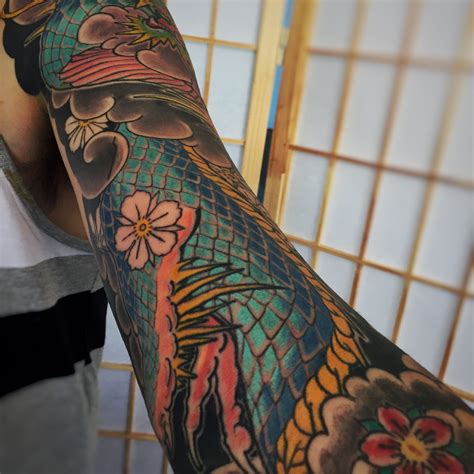 Maybe you would like to learn more about one of these? Japanese dragon arm Tattoo by Kyle Ward (@kyledubb ...