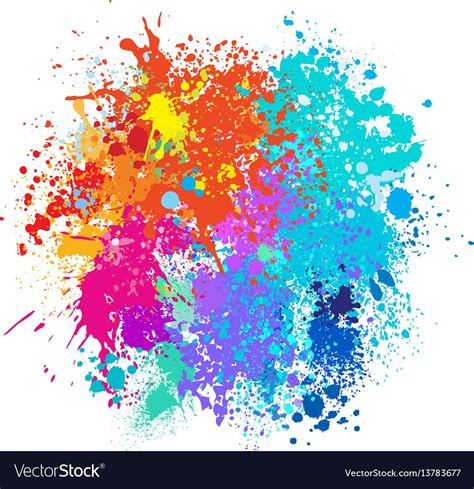 Color Background Of Paint Splashes Vector Illustration Download A