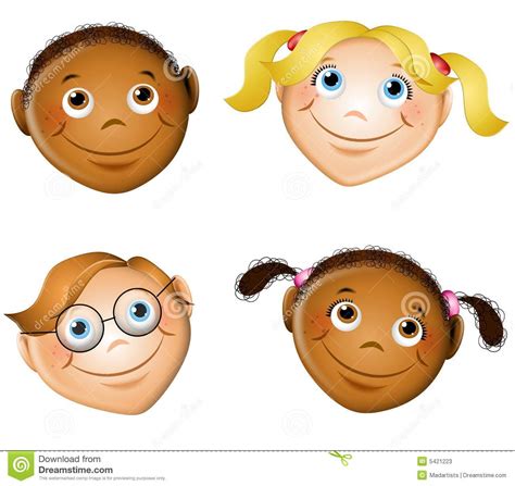 Cute Smiling Kids Faces Stock Photos Image 5421223